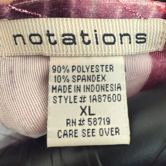 Womens Notations Abstract Design Top size XL Purple - Picture 5 of 6